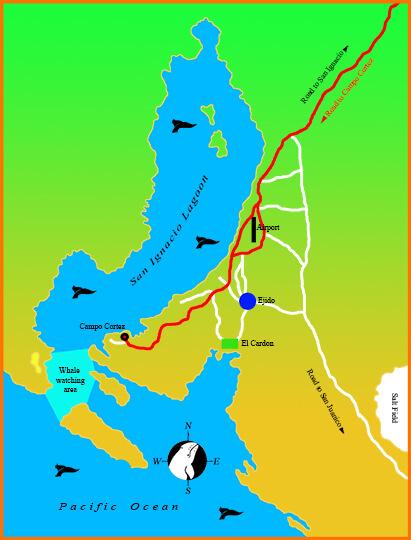 Map of the San Ignacio Lagoon