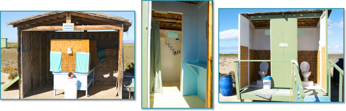 bathroom, shower and washing station