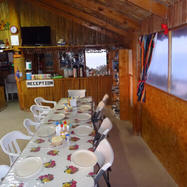 dinner reception area