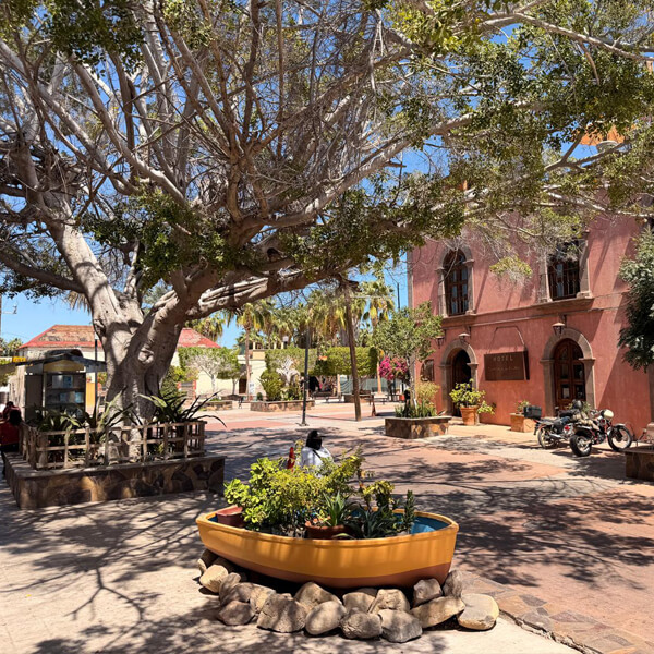 historic streets near the town center